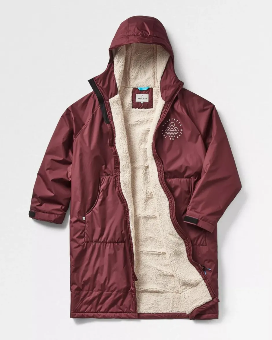 Changing Robes & Ponchos|Changing Robes & Surf Ponchos>Floris van Bommel Escapism Recycled Sherpa Lined Changing Robe Windsor Wine