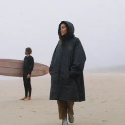 Surf Accessories|Surf Accessories>Floris van Bommel Escapism Recycled Towel Lined Changing Robe Black