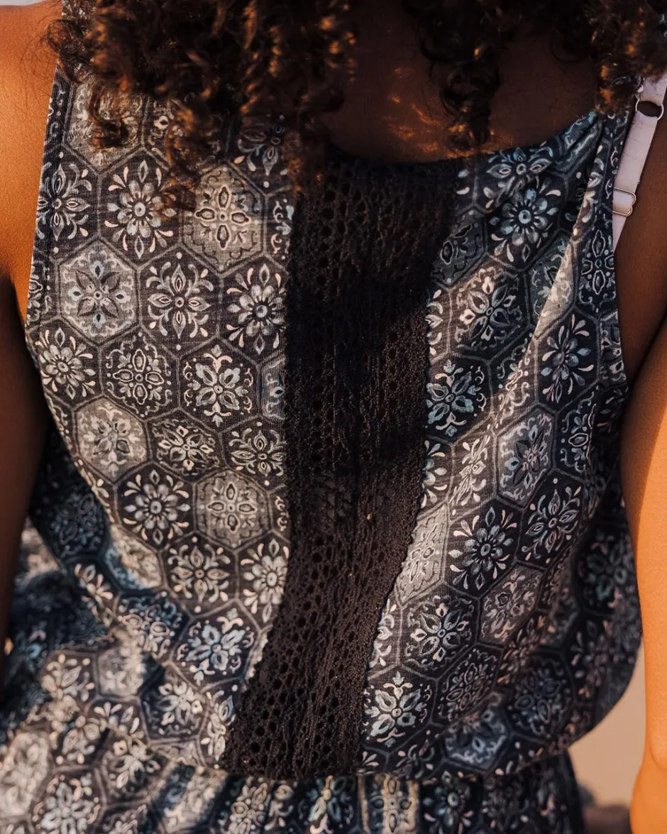 Jumpsuits & Playsuits|Dungarees & Pants>Passenger Eva Recycled Cotton Jumpsuit Tile Dark Denim