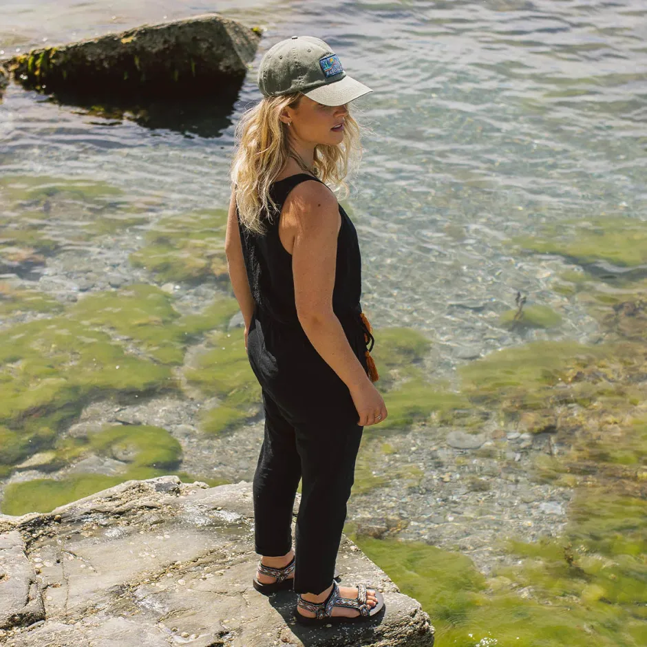 Jumpsuits & Playsuits|Dungarees & Pants>Passenger Eva Recycled Cotton Jumpsuit Black