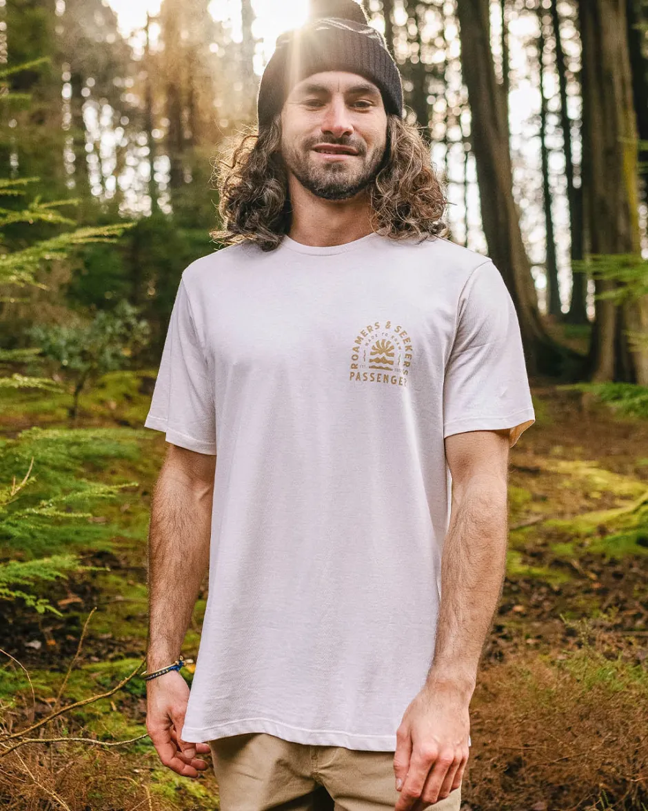T-Shirts & Tank Tops|Men's Outlet>Floris van Bommel Evenfall Recycled Cotton T-Shirt Birch
