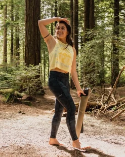 Tank Tops|Tops & T-Shirts>Passenger Exhale Active Recycled Tank Top Hazy Yellow