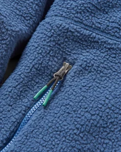 Fleece|Fleece>Passenger Fairbanks 2.0 Full Zip Recycled Sherpa Fleece Dark Denim