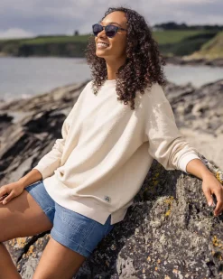 Hoodies & Sweatshirts|Women's Outlet>Passenger Fauna Organic Cotton Textured Sweatshirt Birch