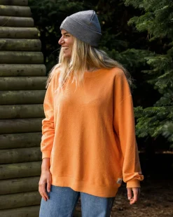 Hoodies & Sweatshirts|Women's Outlet>Passenger Fauna Organic Cotton Textured Sweatshirt Apricot