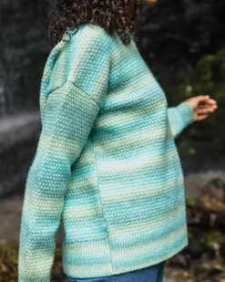Knitwear|Women's Outlet>Passenger Fika Recycled Knitted Jumper Sea Blue Dip