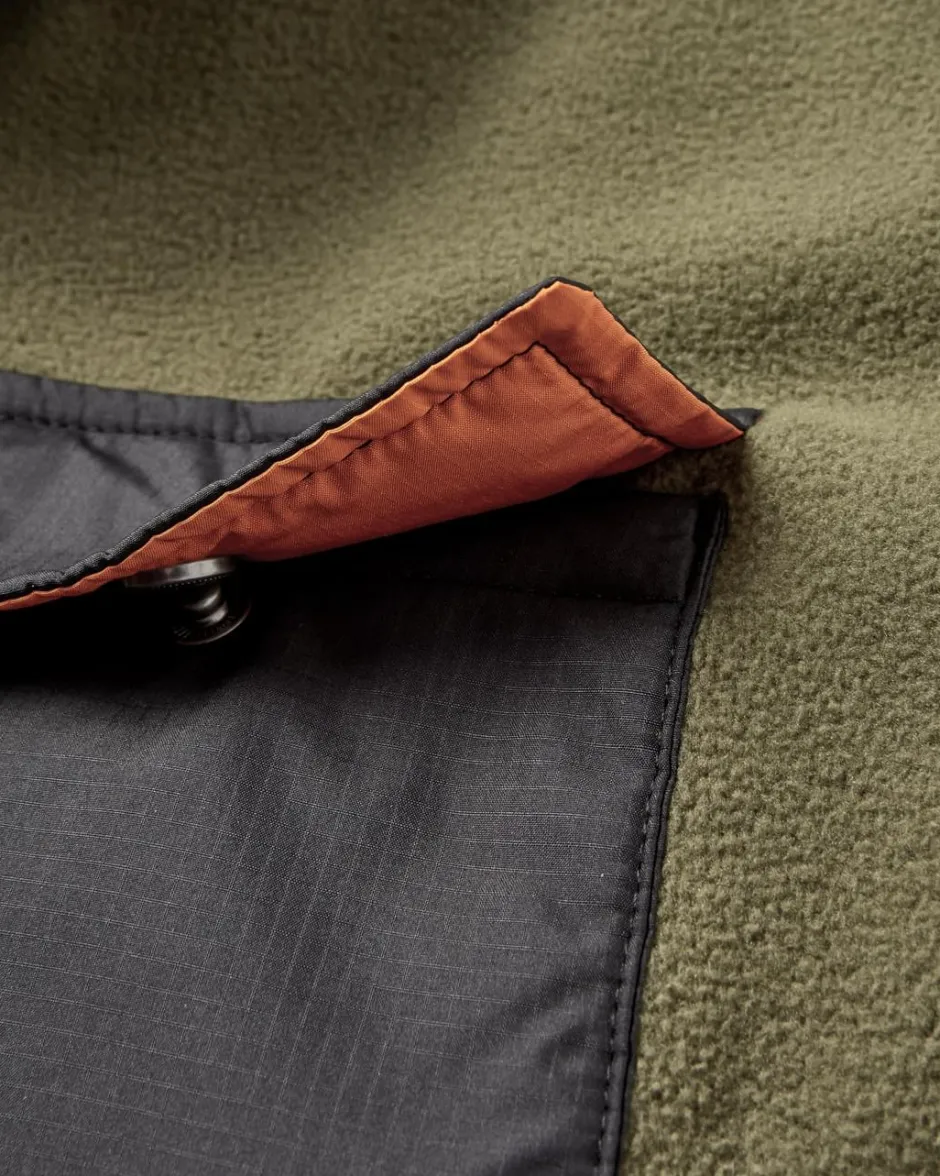 Shirts|Fleece>Passenger Firelight Sherpa Lined Overshirt Khaki