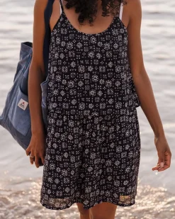 Dresses & Skirts|Women's Outlet>Passenger Floaty Layered Dress Simple Tile Faded Black