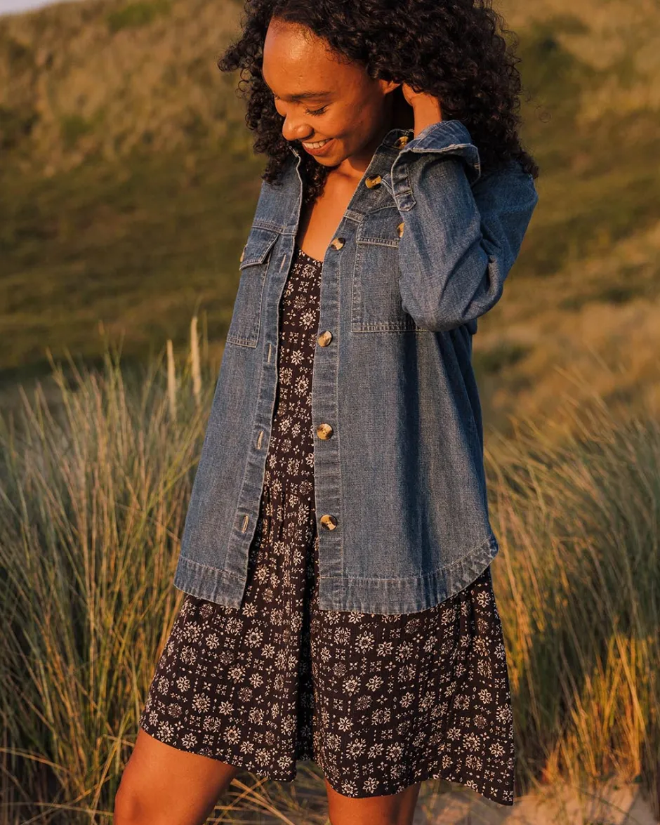 Dresses & Skirts|Women's Outlet>Passenger Floaty Layered Dress Simple Tile Faded Black