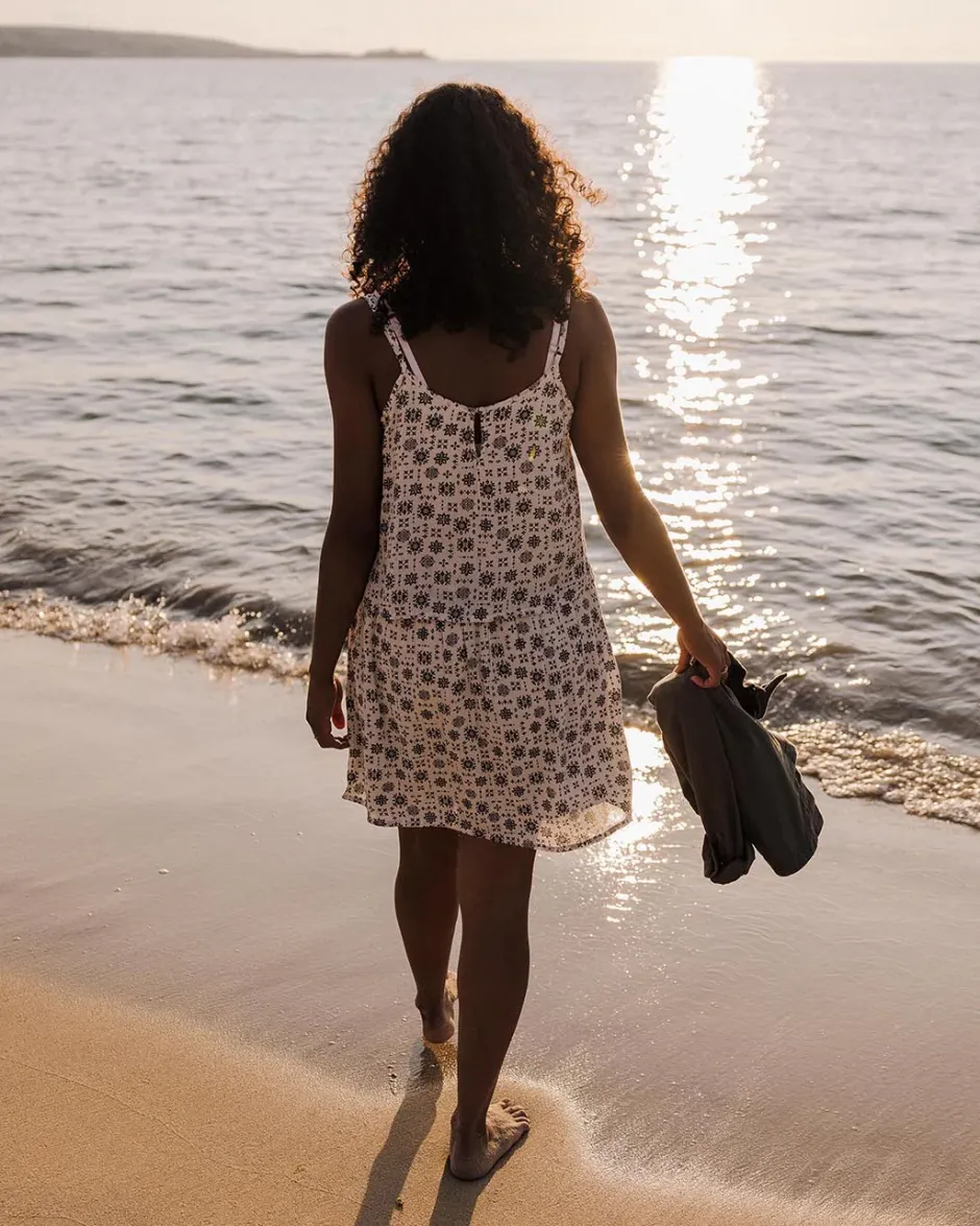 Dresses & Skirts|Women's Outlet>Passenger Floaty Layered Dress Simple Tile Ivory