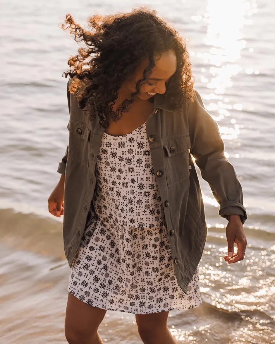 Dresses & Skirts|Women's Outlet>Passenger Floaty Layered Dress Simple Tile Ivory