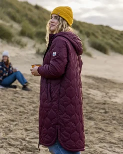 Insulated|Women's Outlet>Passenger Flora 2.0 Long Recycled Insulated Parka Wine