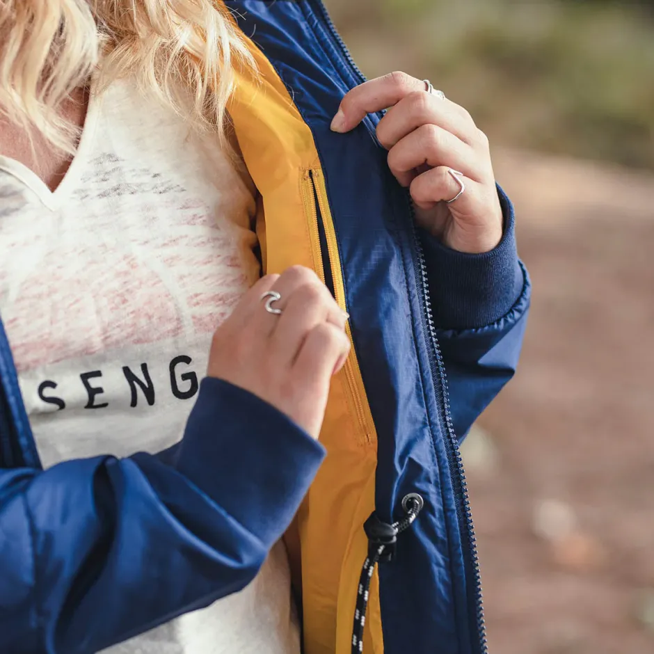 Water Resistant|Insulated>Passenger Flora Long Recycled Insulated Jacket Rich Navy