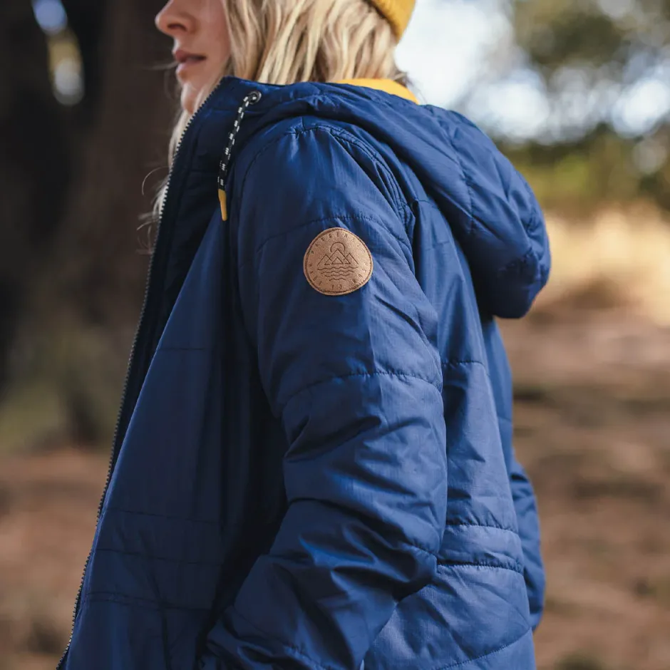 Water Resistant|Insulated>Passenger Flora Long Recycled Insulated Jacket Rich Navy