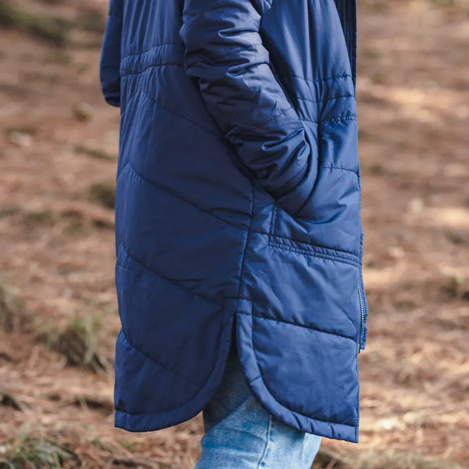 Water Resistant|Insulated>Passenger Flora Long Recycled Insulated Jacket Rich Navy