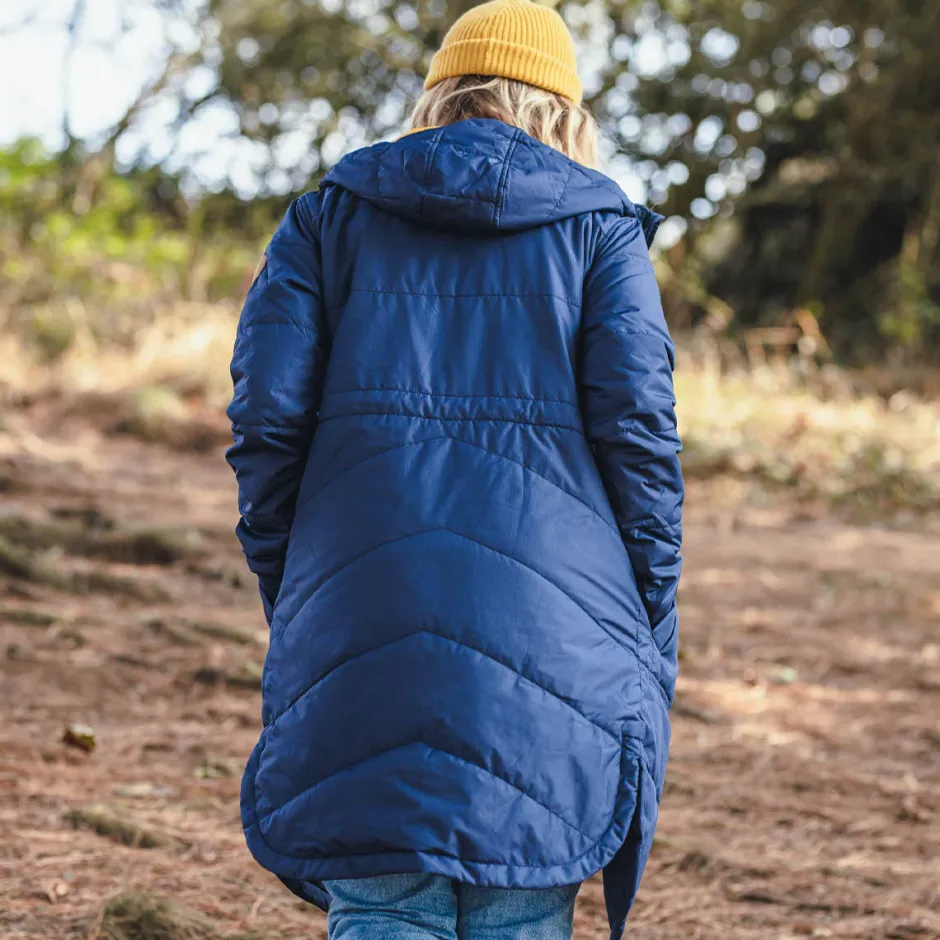 Water Resistant|Insulated>Passenger Flora Long Recycled Insulated Jacket Rich Navy