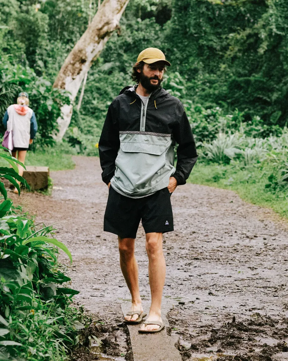 Water Resistant|Best Sellers>Passenger Flow 1/2 Zip Recycled Water Resistant Jacket True Black/Pistachio