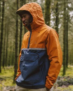 Water Resistant|Men's Outlet>Passenger Flow 1/2 Zip Recycled Water Resistant Jacket Glazed Ginger/Deep Navy