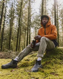 Water Resistant|Men's Outlet>Passenger Flow 1/2 Zip Recycled Water Resistant Jacket Glazed Ginger/Deep Navy
