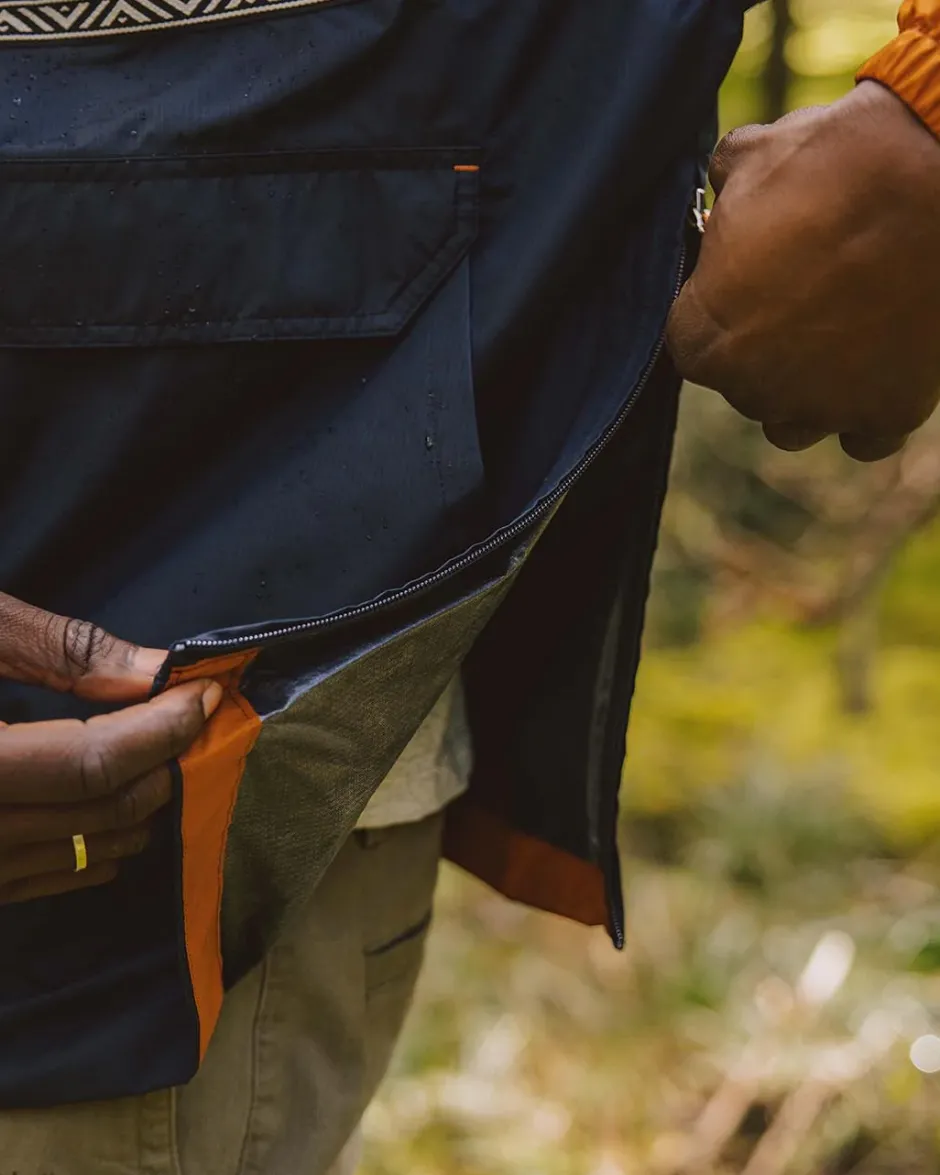 Water Resistant|Men's Outlet>Passenger Flow 1/2 Zip Recycled Water Resistant Jacket Glazed Ginger/Deep Navy