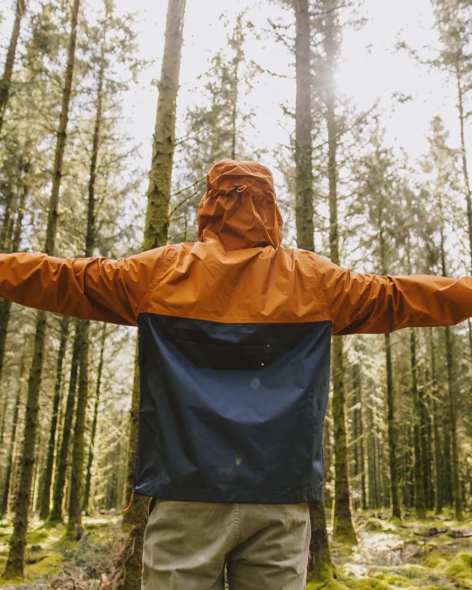 Water Resistant|Men's Outlet>Passenger Flow 1/2 Zip Recycled Water Resistant Jacket Glazed Ginger/Deep Navy