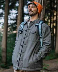 Shirts|Best Sellers>Passenger Freestyle Sherpa-Lined Overshirt Grey Marl