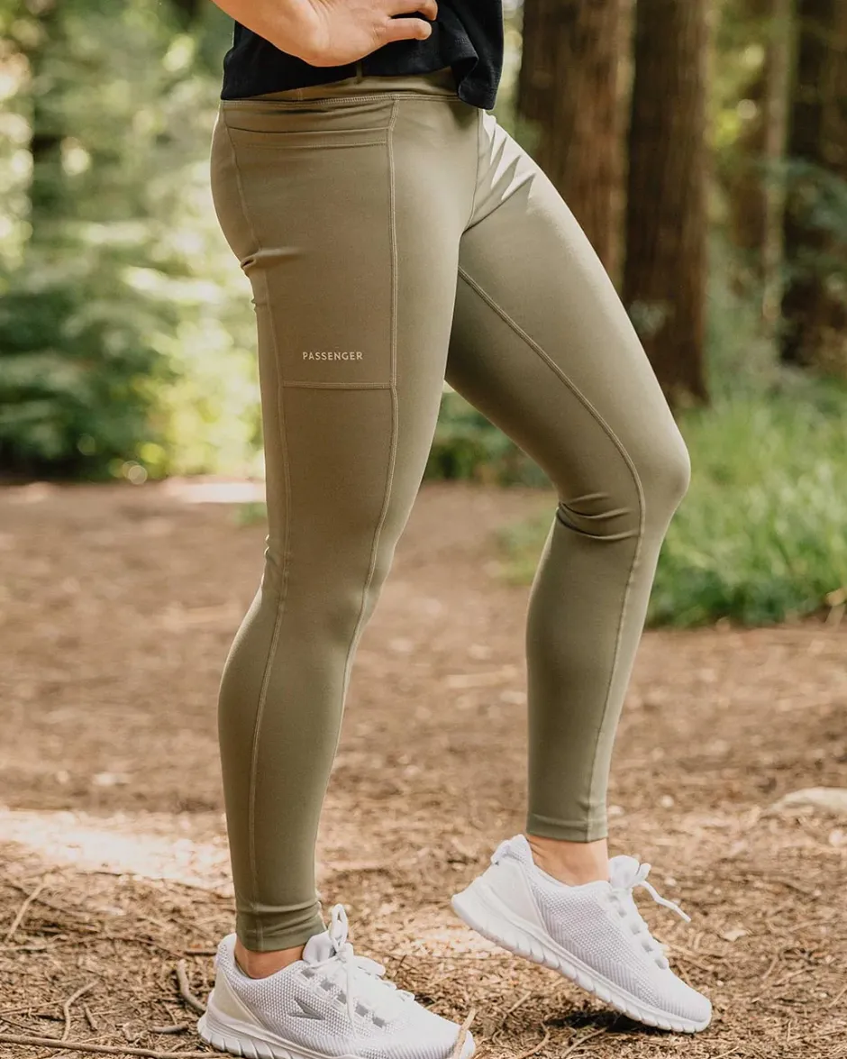 Leggings|Dungarees & Pants>Passenger Fresh Air 2.0 Recycled Leggings Dusty Olive