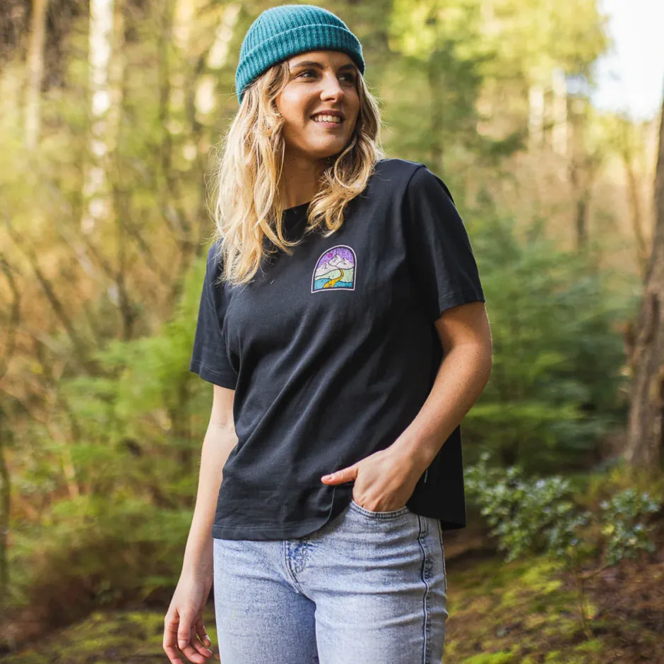 Tops & T-Shirts>Passenger Friday Collective Recycled Cotton T-Shirt Black
