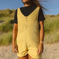 Shorts|Jumpsuits & Playsuits>Passenger Fun Days Recycled Cord Playsuit Jojoba