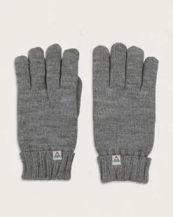 Accessories|Gloves>Passenger Gale Recycled Acrylic Knitted Gloves Flecked Grey Marl
