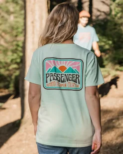 Tops & T-Shirts>Passenger Golden Hour Recycled Cotton Oversized T-Shirt Surf Spray