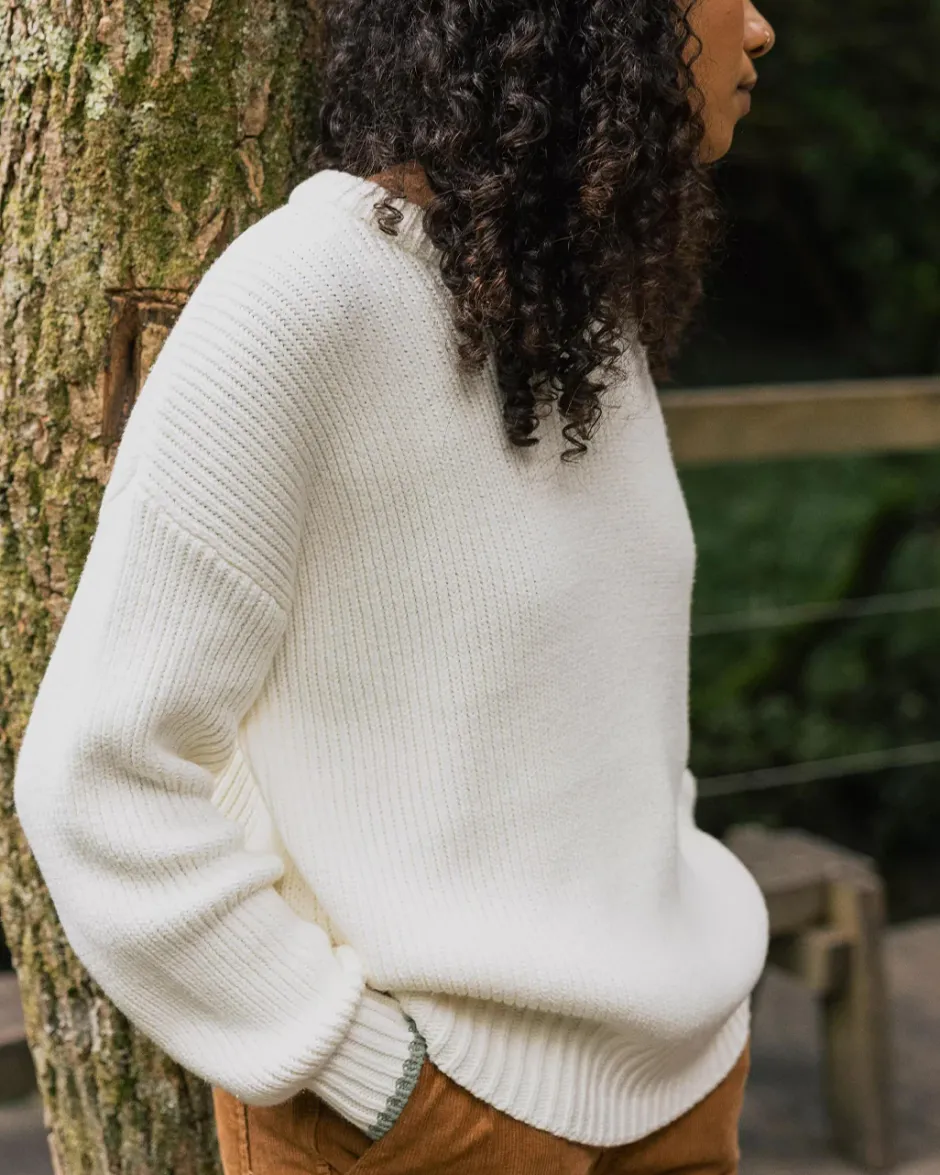 Knitwear|Women's Outlet>Passenger Gondwana Classic Knitted Jumper Off White