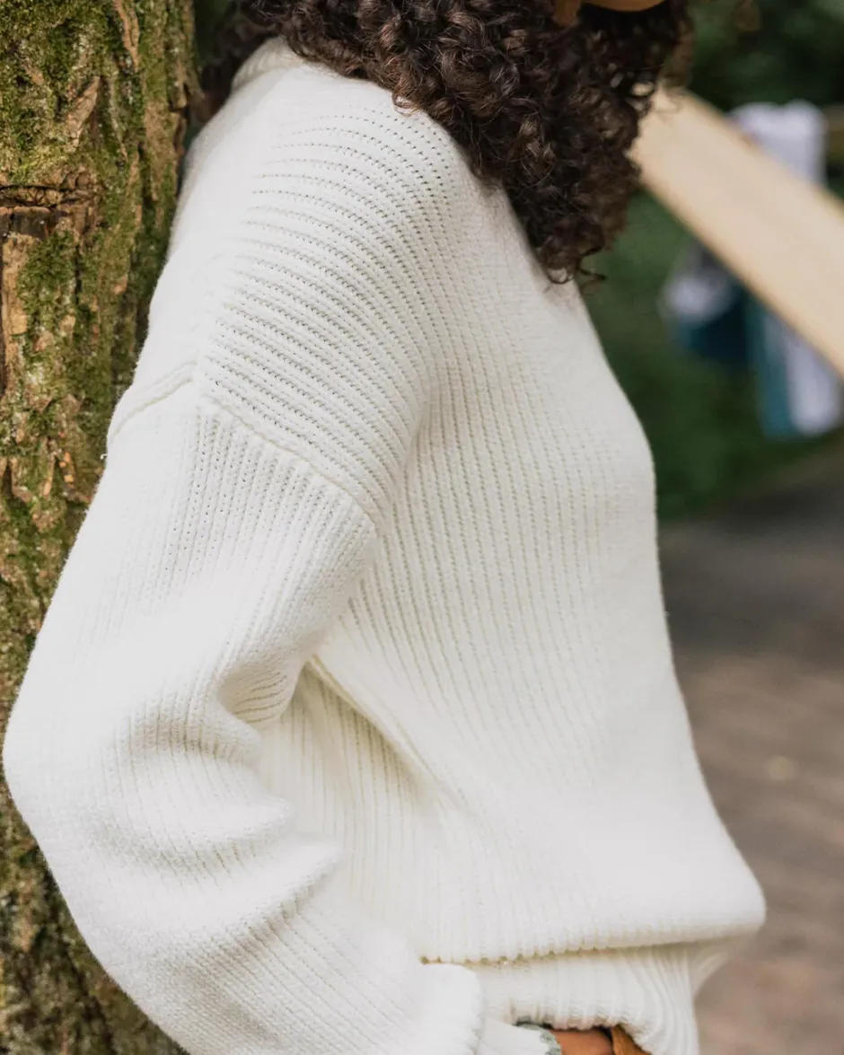 Knitwear|Women's Outlet>Passenger Gondwana Classic Knitted Jumper Off White