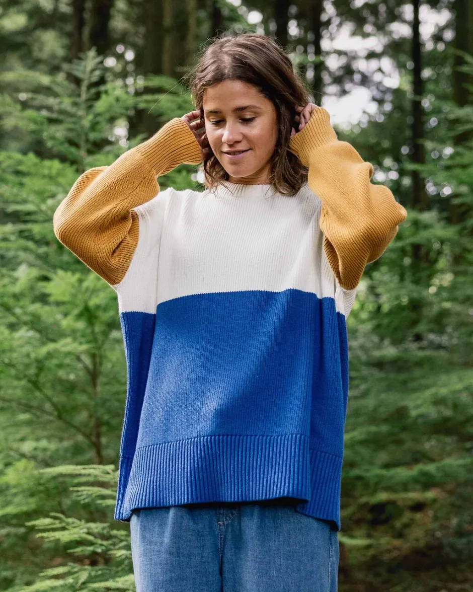 Women's Outlet|Women's>Passenger Gondwana Organic Oversized Knitted Jumper True Blue