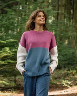 Knitwear|Women's Outlet>Passenger Gondwana Organic Oversized Knitted Jumper Washed Blue