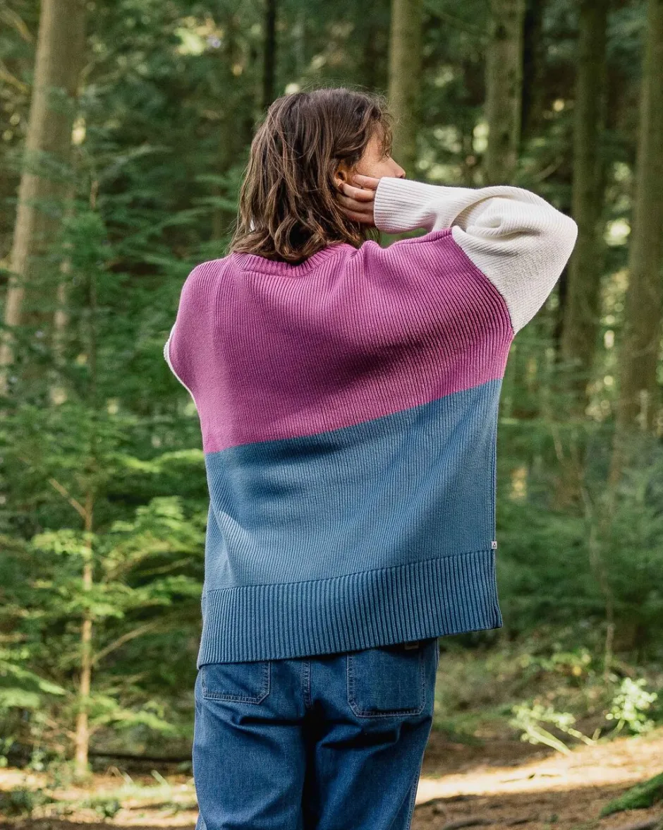 Knitwear|Women's Outlet>Passenger Gondwana Organic Oversized Knitted Jumper Washed Blue