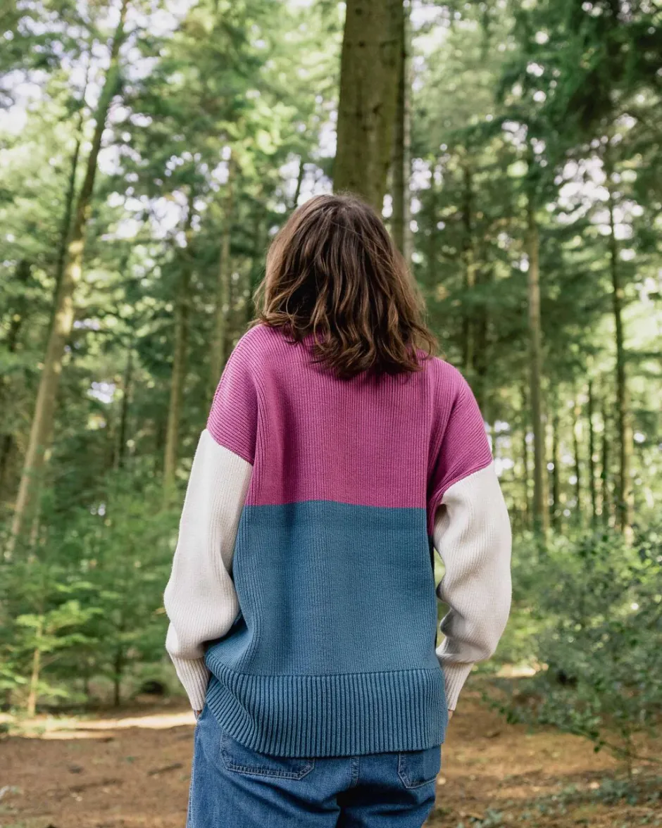 Knitwear|Women's Outlet>Passenger Gondwana Organic Oversized Knitted Jumper Washed Blue