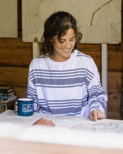 Tops & T-Shirts|Women's Outlet>Passenger Graceful Textured LS Top Navy Stripe