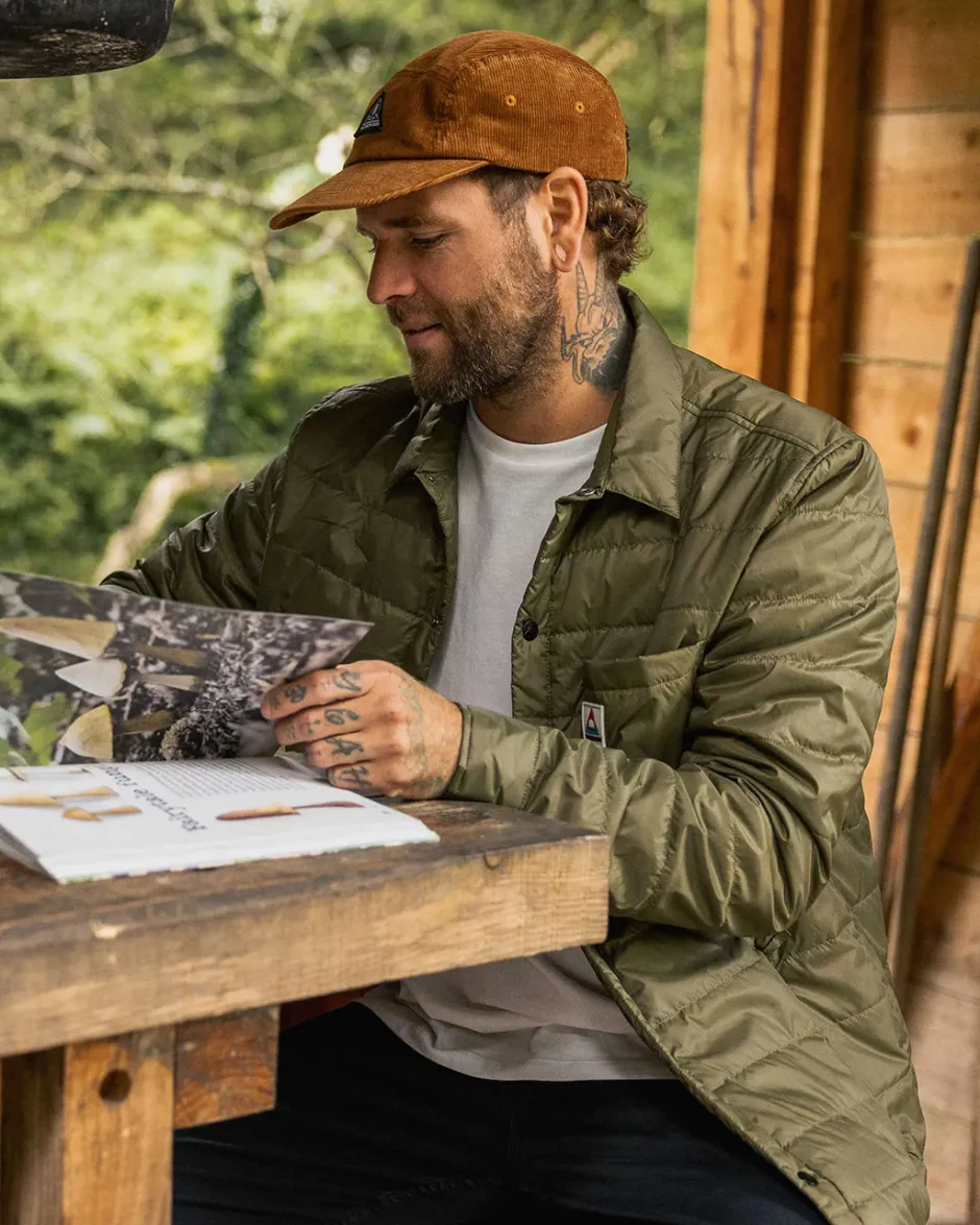 Shirts|Overshirts>Passenger Grain Recycled Insulated Overshirt Khaki