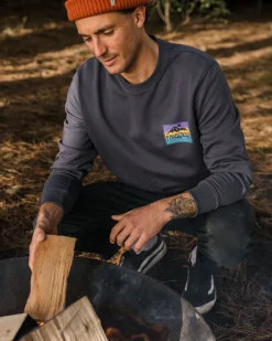 Hoodies & Sweatshirts|Men's Outlet>Passenger Grounded Organic Cotton Sweatshirt Charcoal