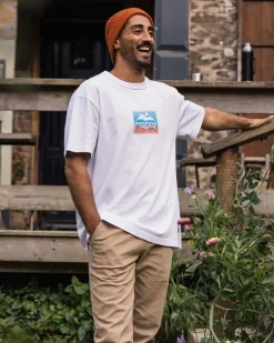 T-Shirts & Tank Tops|Men's Outlet>Floris van Bommel Grounded Organic Relaxed Fit T-Shirt White