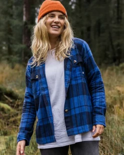 Shirts|Women's Outlet>Passenger Harmony Organic Cotton Check Shirt True Blue