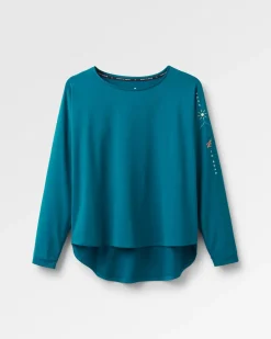 Tops & T-Shirts|Activewear>Passenger Hatha Recycled Active Top Blue Steel