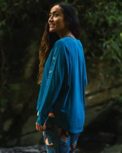 Tops & T-Shirts|Activewear>Passenger Hatha Recycled Active Top Corsair Blue