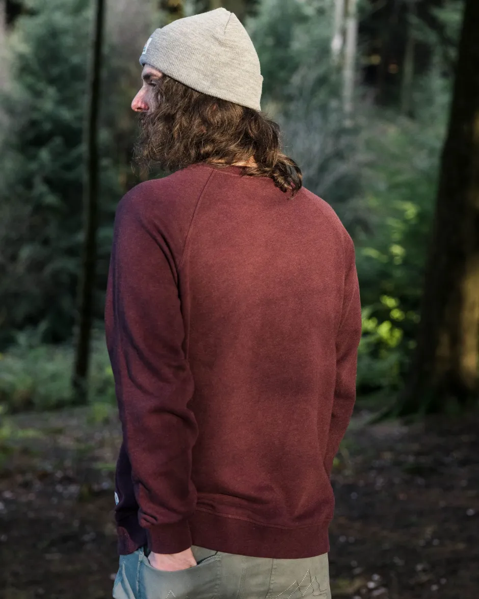 Hoodies & Sweatshirts|Men's Outlet>Passenger Heritage Organic Cotton Sweatshirt Wine Marl
