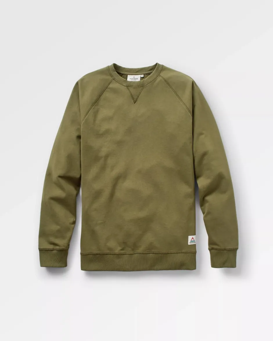 Hoodies & Sweatshirts|Best Sellers>Passenger Heritage Recycled Cotton Sweatshirt Khaki