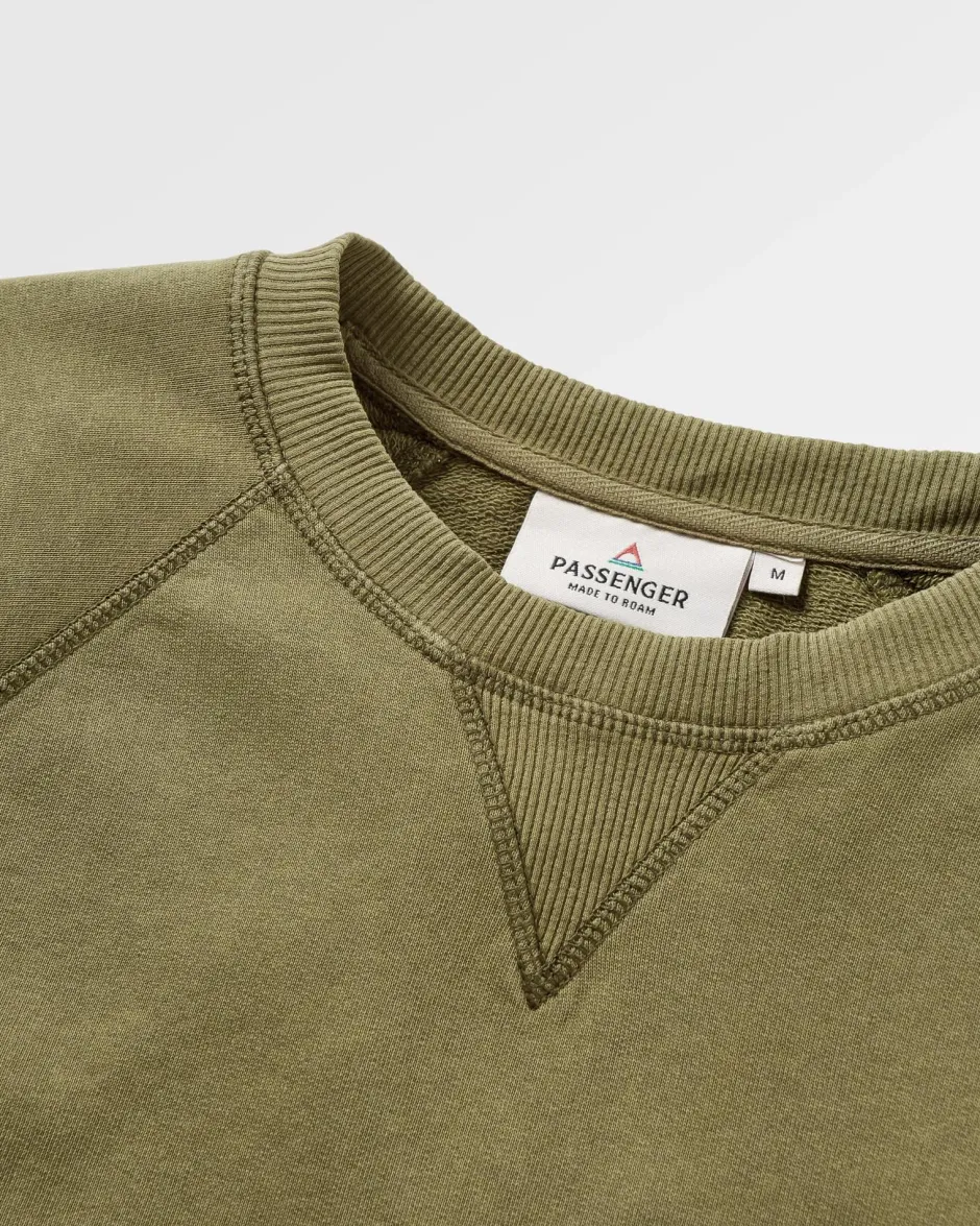 Hoodies & Sweatshirts|Best Sellers>Passenger Heritage Recycled Cotton Sweatshirt Khaki