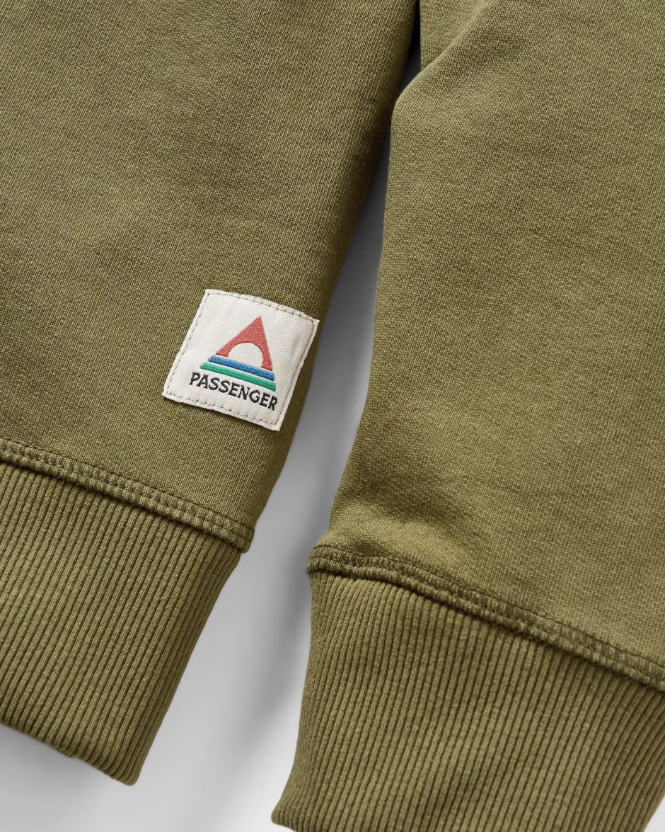 Hoodies & Sweatshirts|Best Sellers>Passenger Heritage Recycled Cotton Sweatshirt Khaki