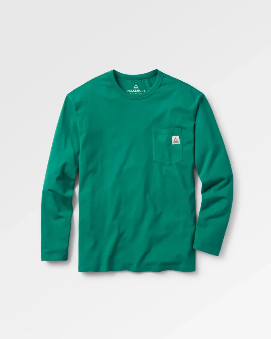 T-Shirts & Tank Tops|Best Sellers>Passenger Heritage Recycled Relaxed Fit LS T-Shirt Forest Green