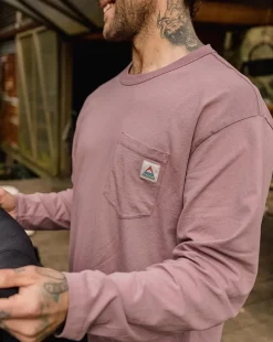 T-Shirts & Tank Tops|Winter Road Trip Essentials>Passenger Heritage Recycled Relaxed Fit LS T-Shirt Grape